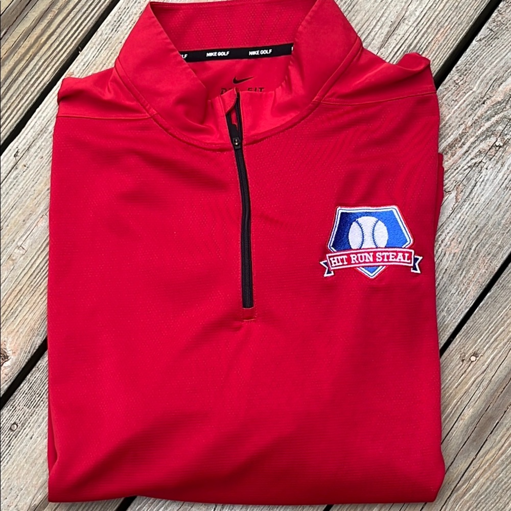 Nike Golf long sleeve polo “Hit Run Steal” XXL